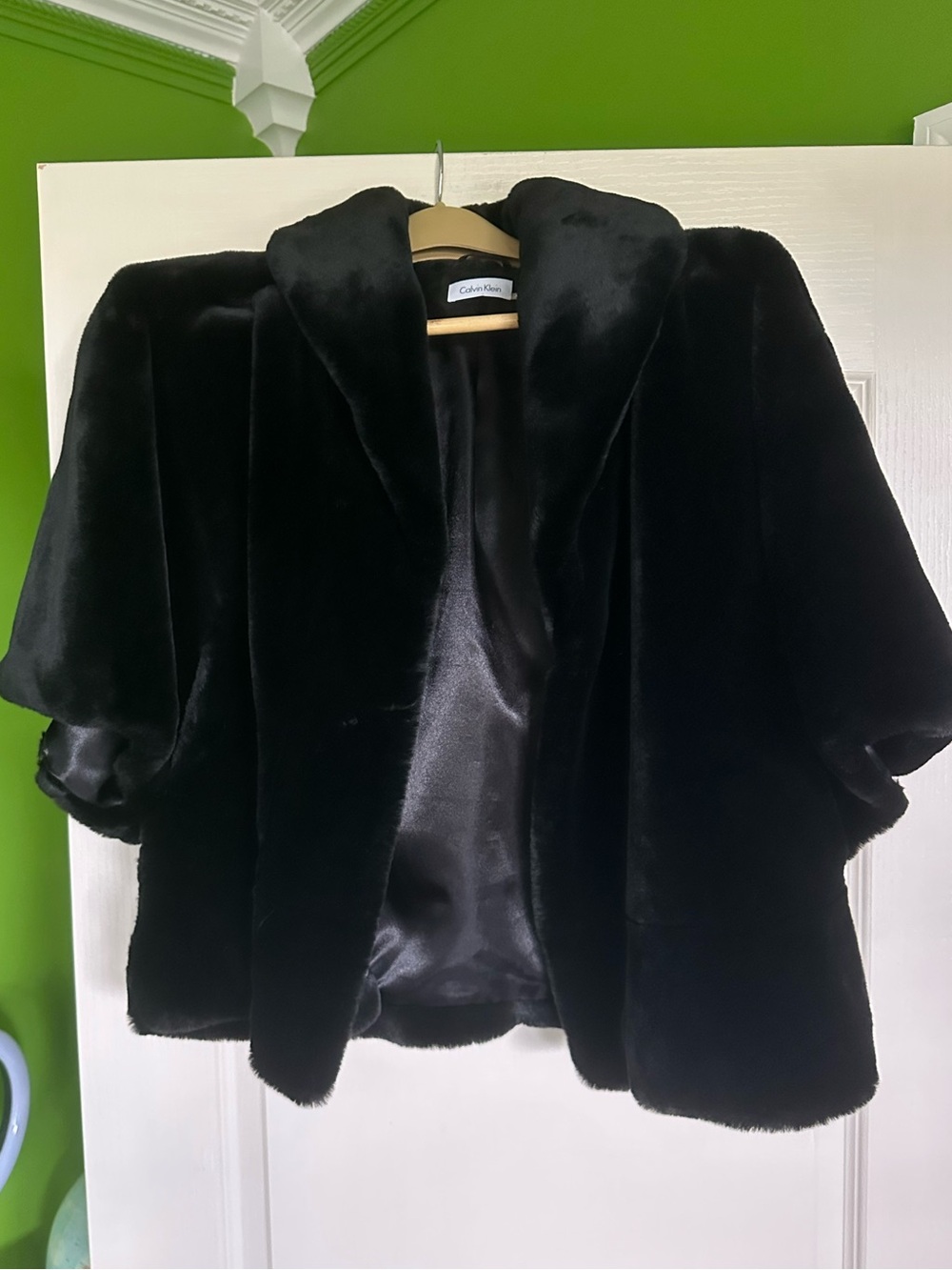 Calvin Klein Faux Fur XL Cropped Jacket